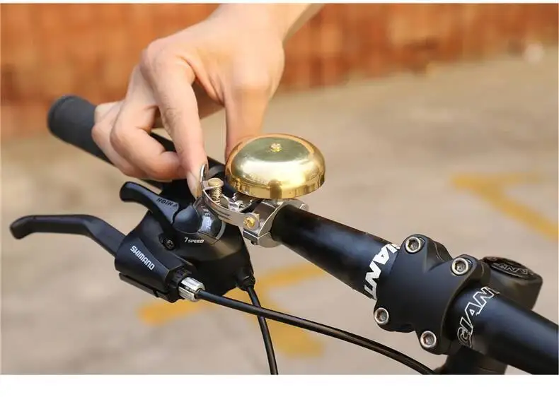 ESLNF Retro-Fahrradklingel, Fahrrad-Warnklingel aus Kupferlegierung, einfache Installation, geeignet für MTB und Rennräder, Fahrradzubehör – Detail 10