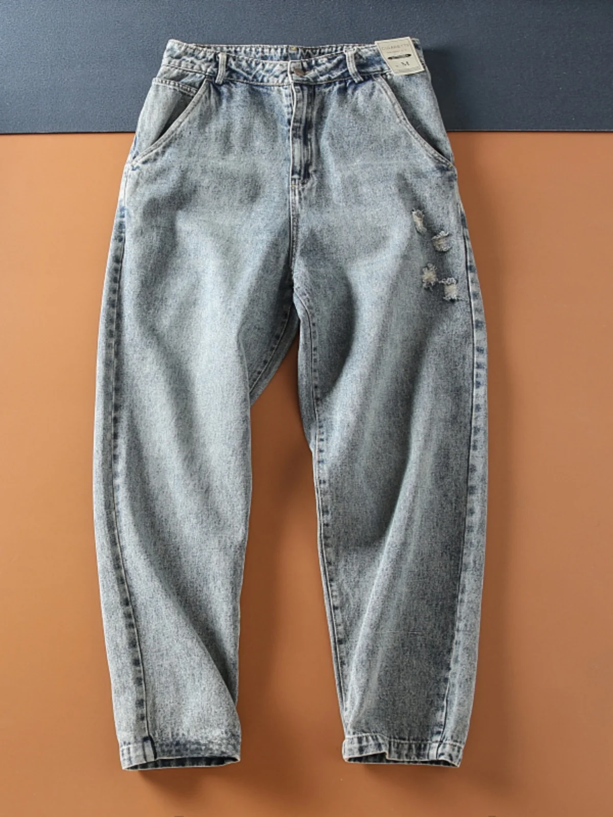 

Retro Waed Distred Harem Jeans Loose Casual Dad Pants Men's Spring Summer Autumn Winter Wearable Japanese Sle Jeans