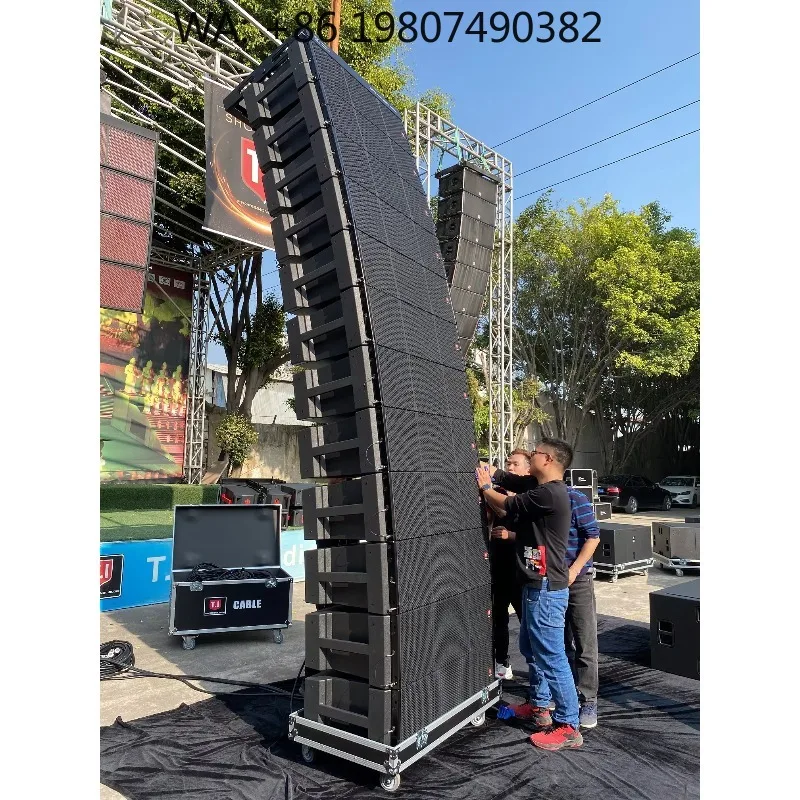 Dual 12 Inch Three-Way Passive Line Array Speaker, Factory Direct Professional Audio System for Church Stage Live Sound Projects