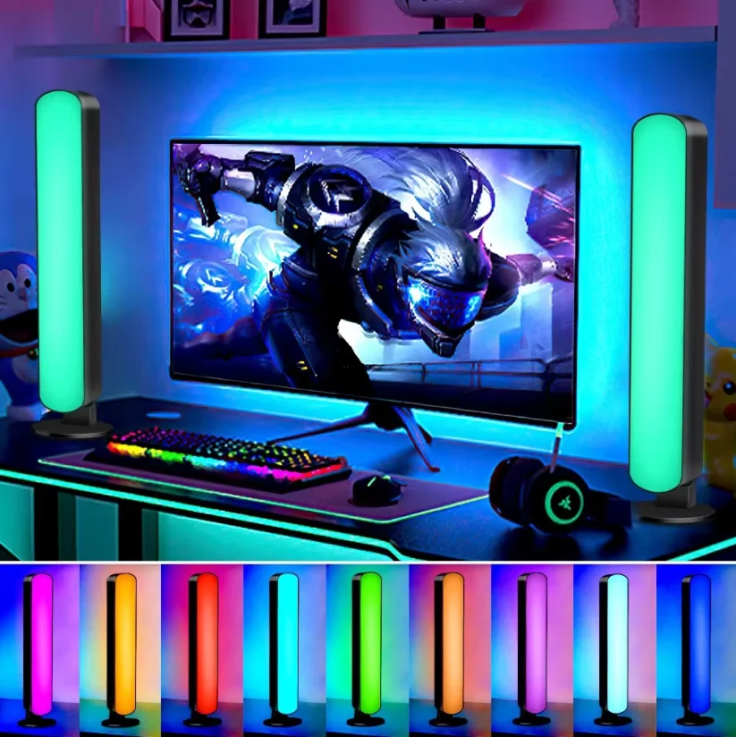 

RGB Pickup Light Music Rhythm Lights Upgraded USB Rechargeable Christmas Decoration Desktop LED Ambient Lighting Gaming Room