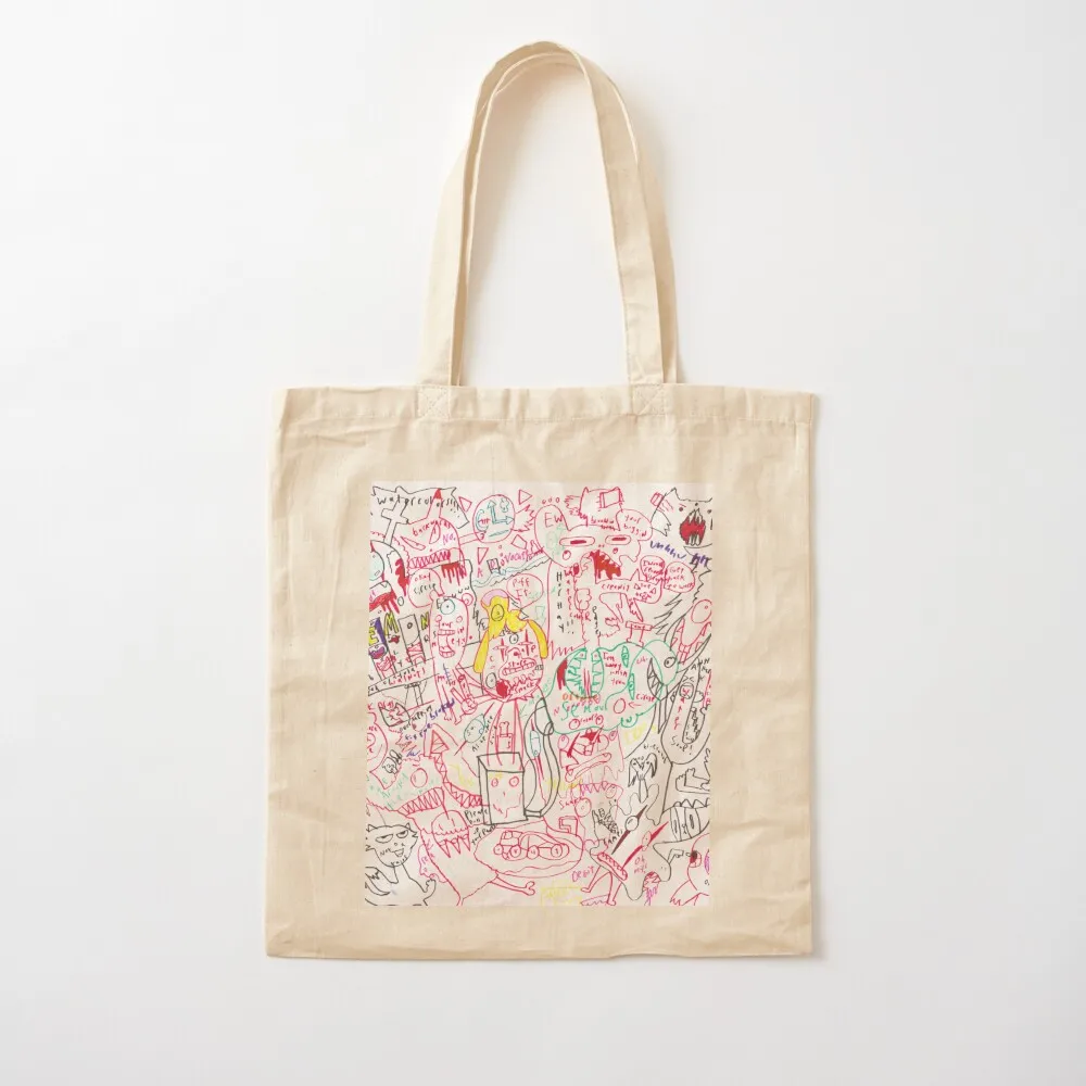 Musical Chalk Tote Bag Shopper bag personalized tote cute pouch bag Woman shopper