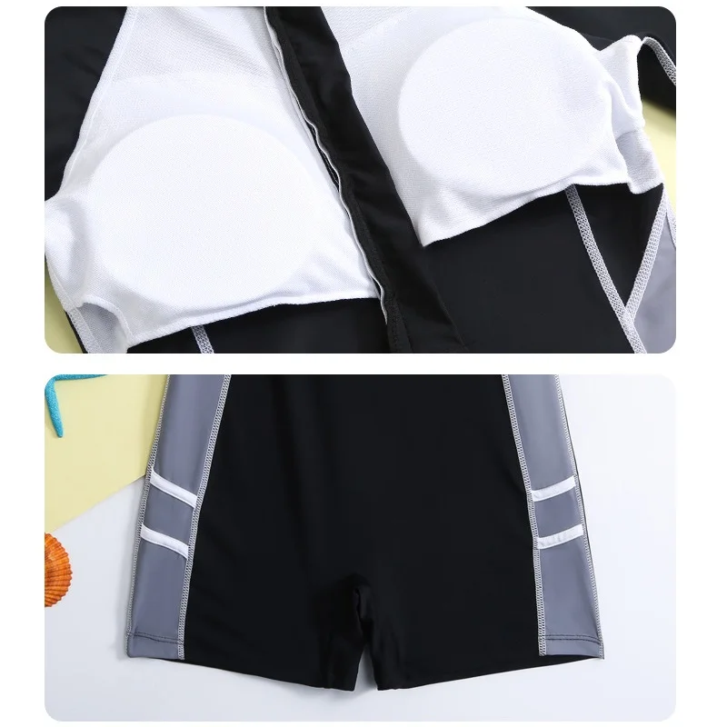 Girls Swimsuit Summer Kids One Piece Bathing Suit Children Beachwear Short Sleeve Solid Swimming Clothes Girl Swimwear