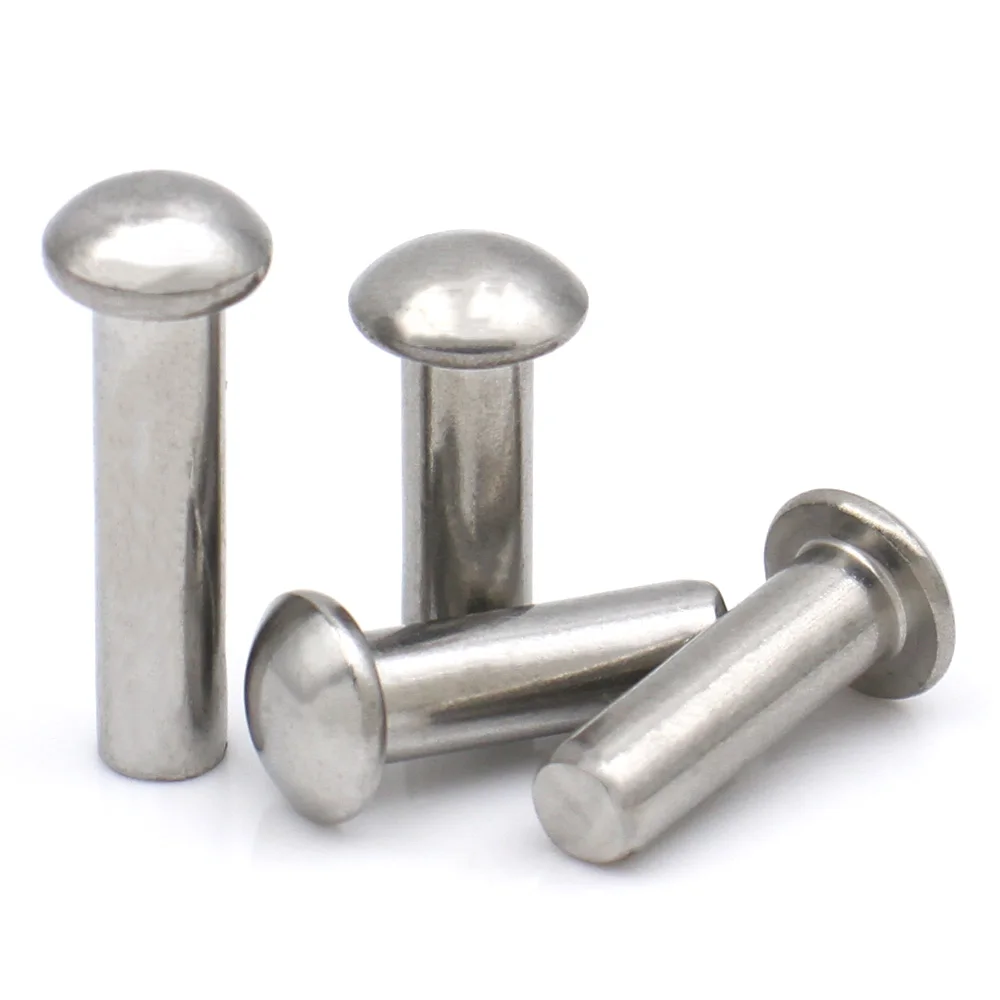 304 Stainless Steel Solid Rivet Round Head Dome Head Hammer Type GB867 M2-M8