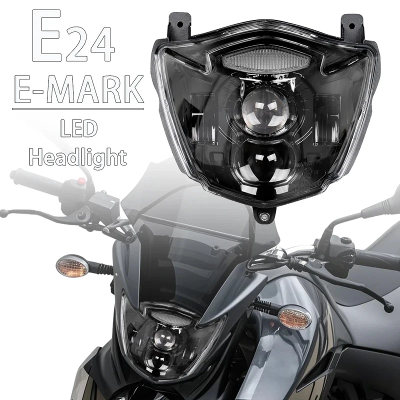 LED Headlight Headlamp For Yamaha XT660R XT 600 R 2004-2016 XT660X 2004-2006 E24 E-mark  Motorcycle Head Light  Lamp with DRL