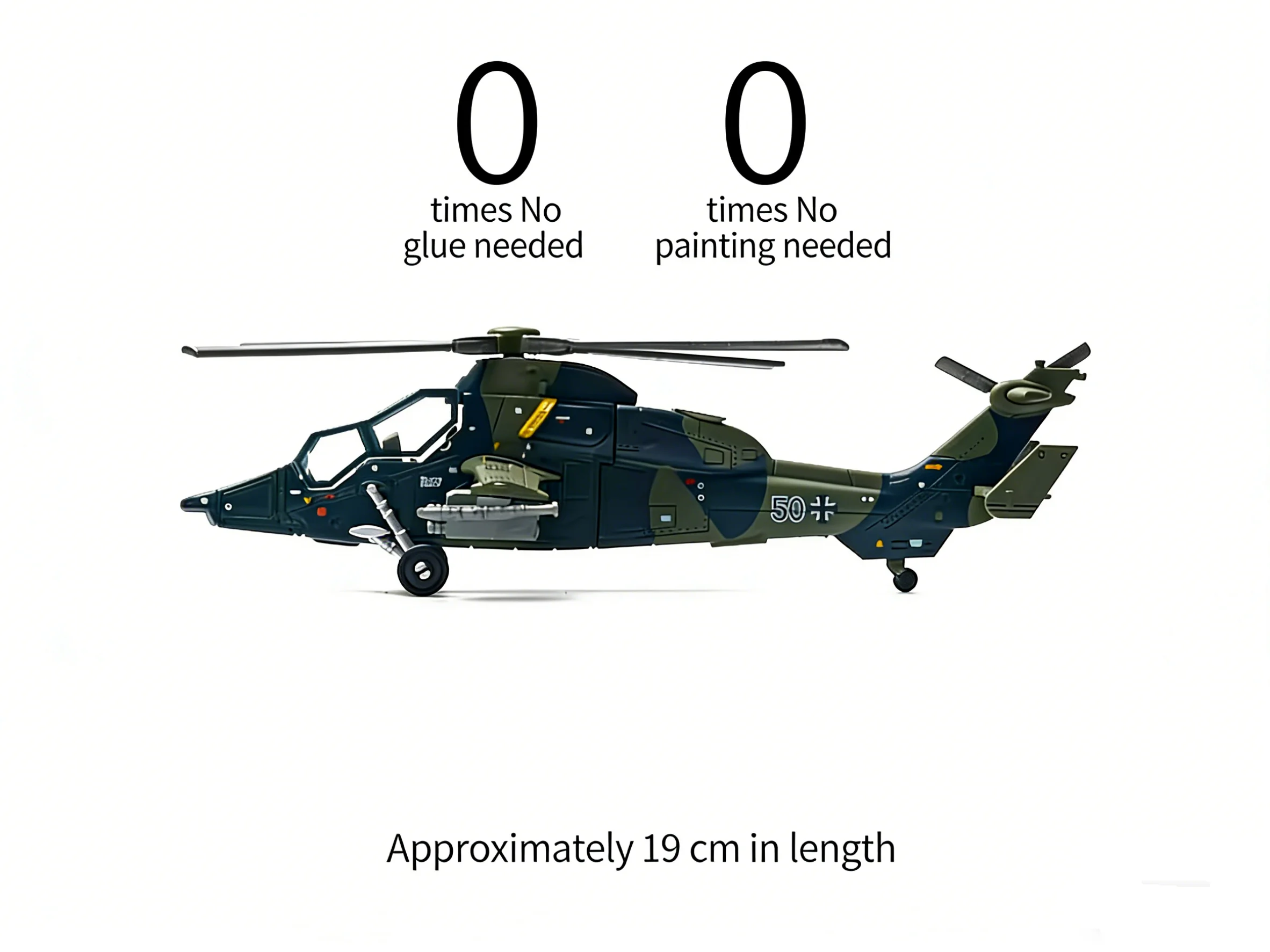 1:72 Maßstab Militärhubschrauber-Modell Plastik-Bausatz AH-64 Apache & EC-665 Tiger Montage-Puzzle Spielzeug für Sammler und Geschenke # M – Detail 8