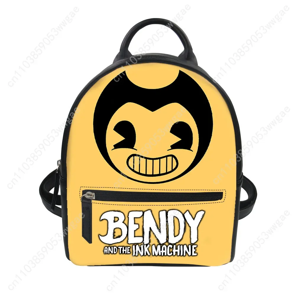 Bendy Anime Backpack Purse Womens Schoolbags Custom Made Double Shoulder Bag High Quality Mini Daypack Leather Travel Bag Gift