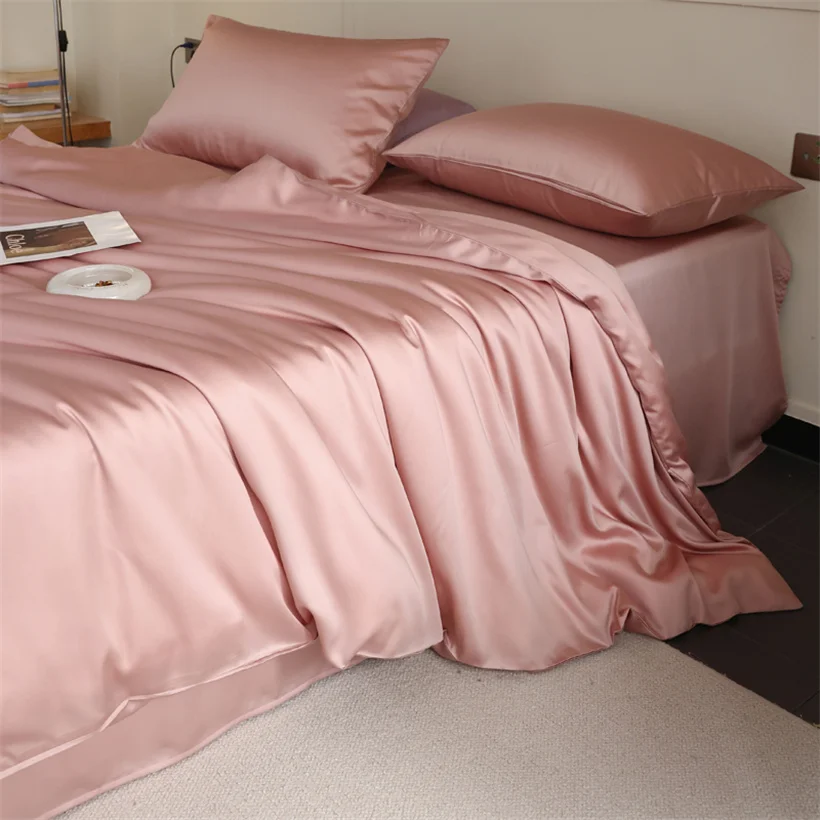 Mulberry Zijden Beddengoedset Luxe Natuurlijke 100% Zijden Dekbedovertrekset Laken Kussensloop Enkel Dubbel Laken King Queen Size