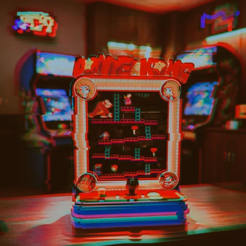 Construction Toys Arcade Building Blocks 1371PCS Classic Arcade  Retro Arcade Machines Retro Decor Building Set for Adults Gifts
