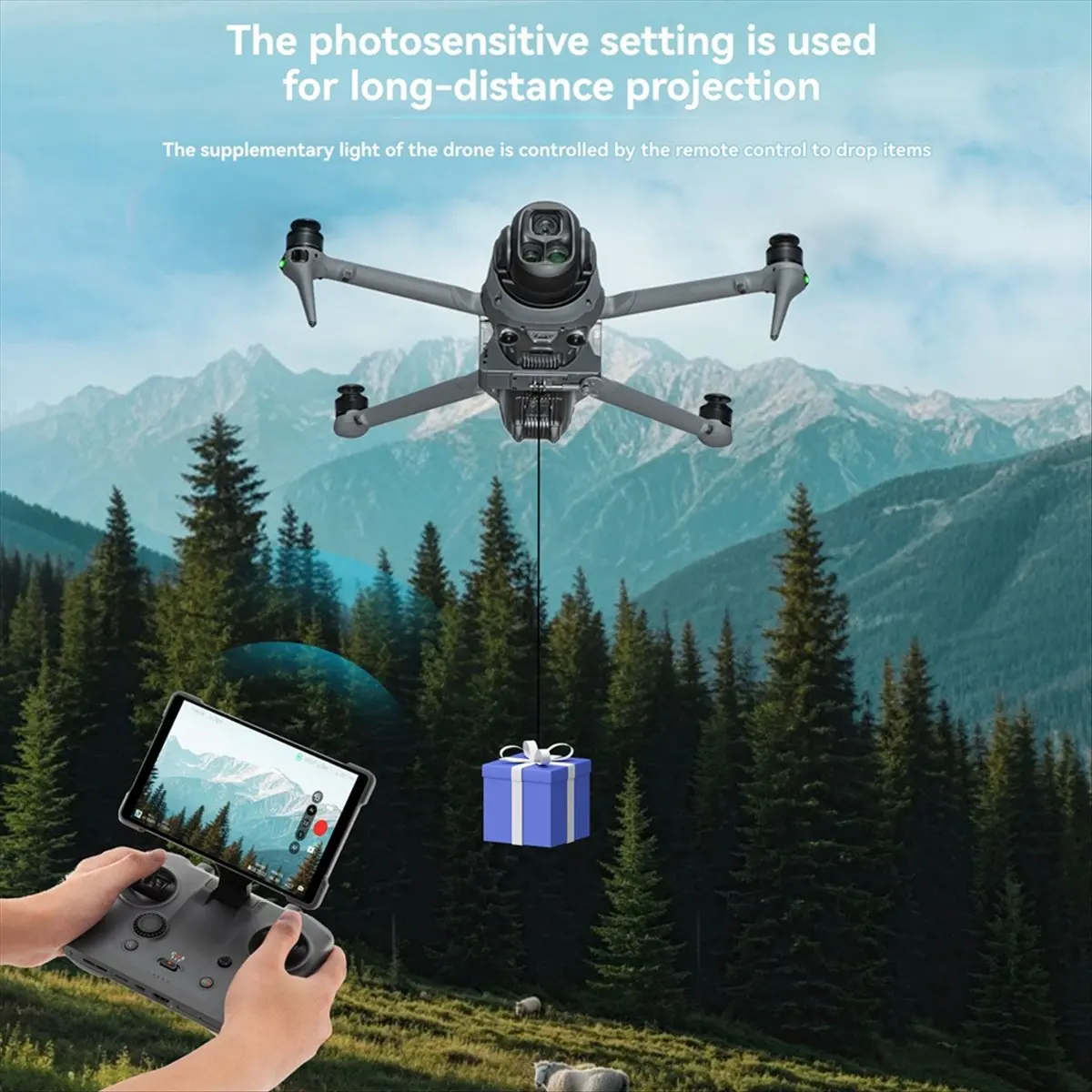 AC※▼●1357- Airdrop System for 4 Pro Drone Outdoor Remote Airdrop Quick Release Thrower for Gifts Rescue Accessories