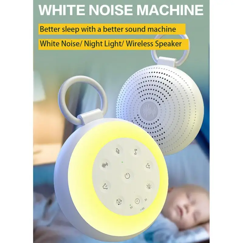 Soothing Sound Machine For Sleeping 24 Soothing Sounds Portable Sleep Machine 2000mah Sleeping & Relaxation Helper Kids Sleep