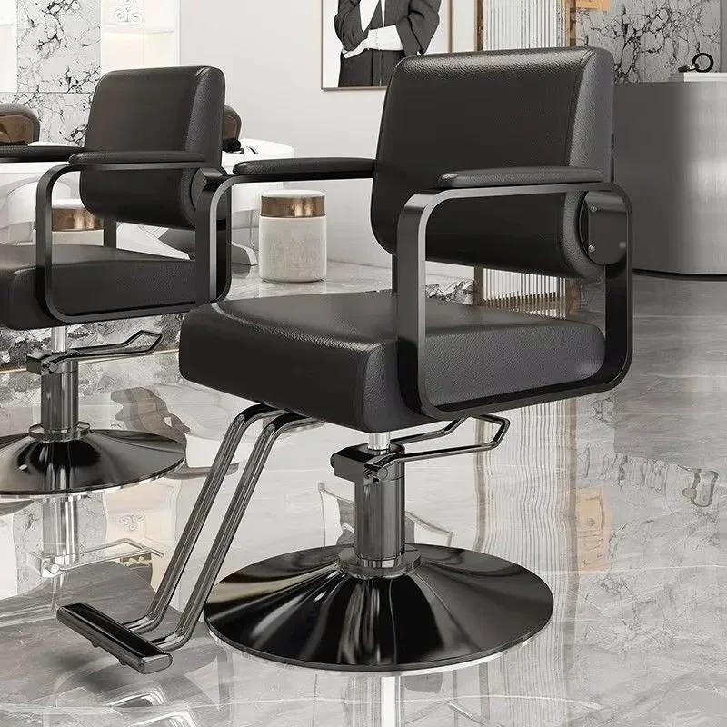 Modern Classic Barber Chair Luxury Men Furniture Swivel Chair Professional Foot Rest Sillon De Barberia Barbershop Furniture