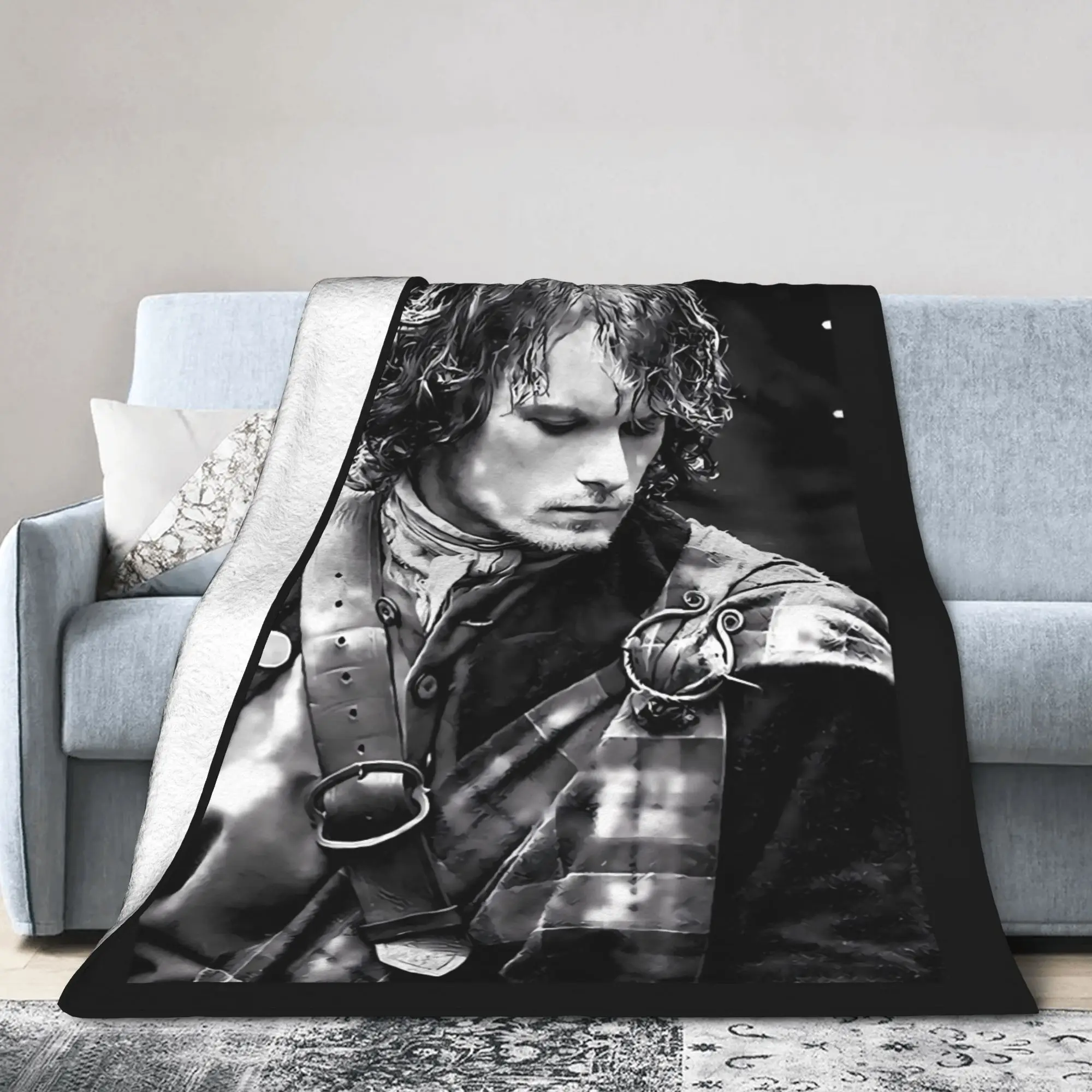 Jamie Fraser Outlander Blankets Television Soft Novelty Plush Throw Blanket For Outdoor Camping Flannel Bedspread Bed Cover