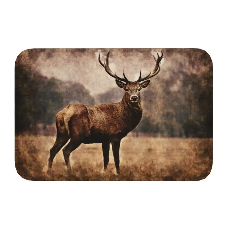 Custom Deer Doormat Mat Anti-Slip Kitchen Bath Living Room Rug Carpet 40*60cm