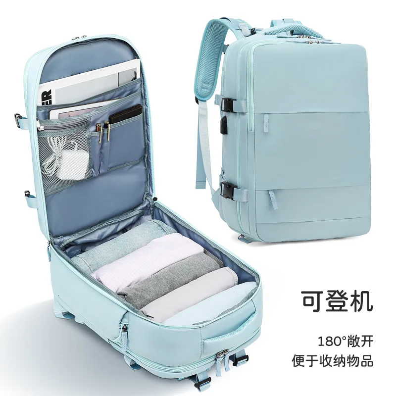 

Multifunctional Mommy Backpack Women Huge Capacity Waterproof Diaper Bag with Wet Dry Pockets for Business Travel and Daily Use