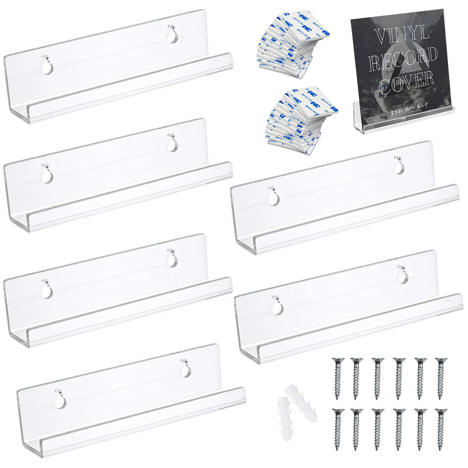 

Acrylic Record Rack Wall Mounted Album CD Display Rack Wall Display Rack