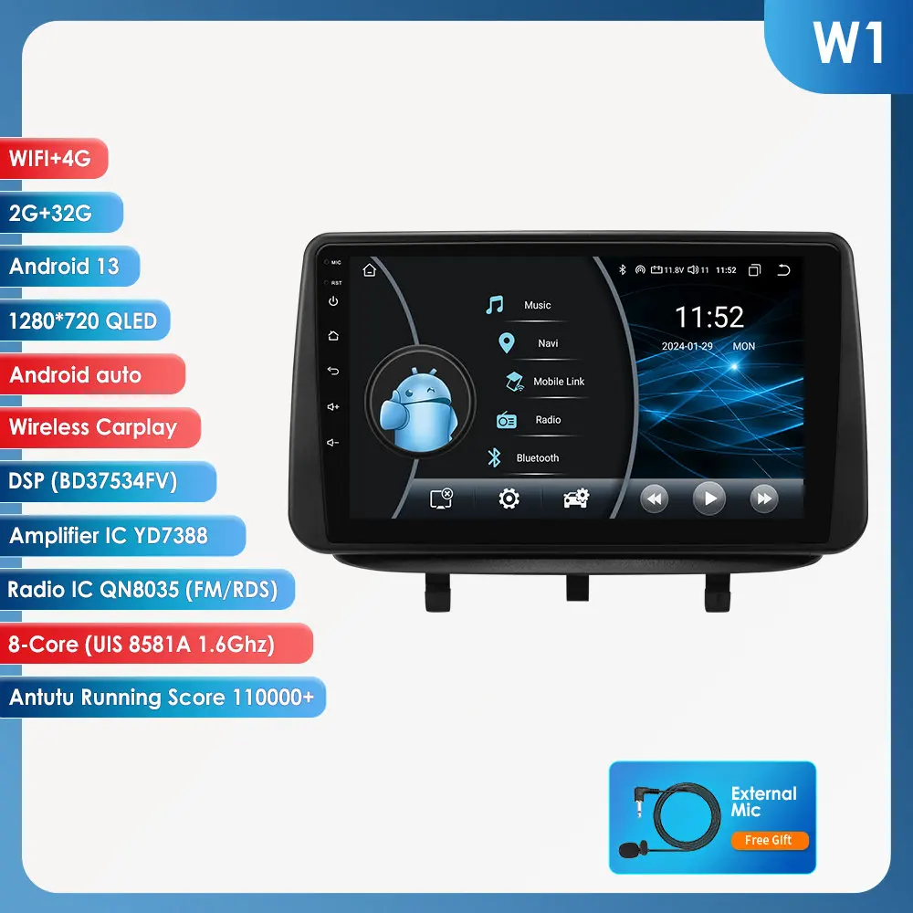 OSSURET AI Carplay Android 14 autoradio voor Opel Meriva B 2009 - 2014 GPS Multimedia 4G DSP BT RDS 360Camera met Snapdragon 6115