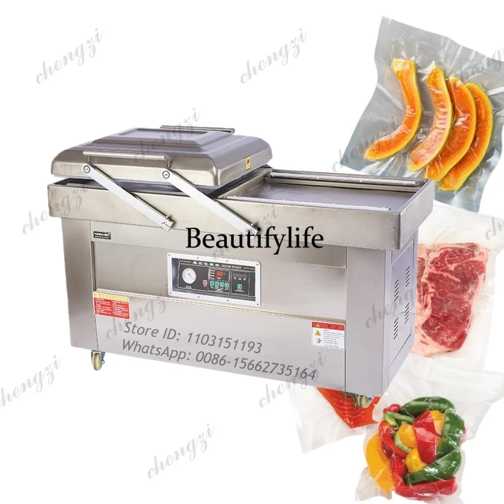 400 Model Double Chamber Vacuum Packing Machine Industrial Food Vacuum Sealer New Industrial Packaging Seafood
