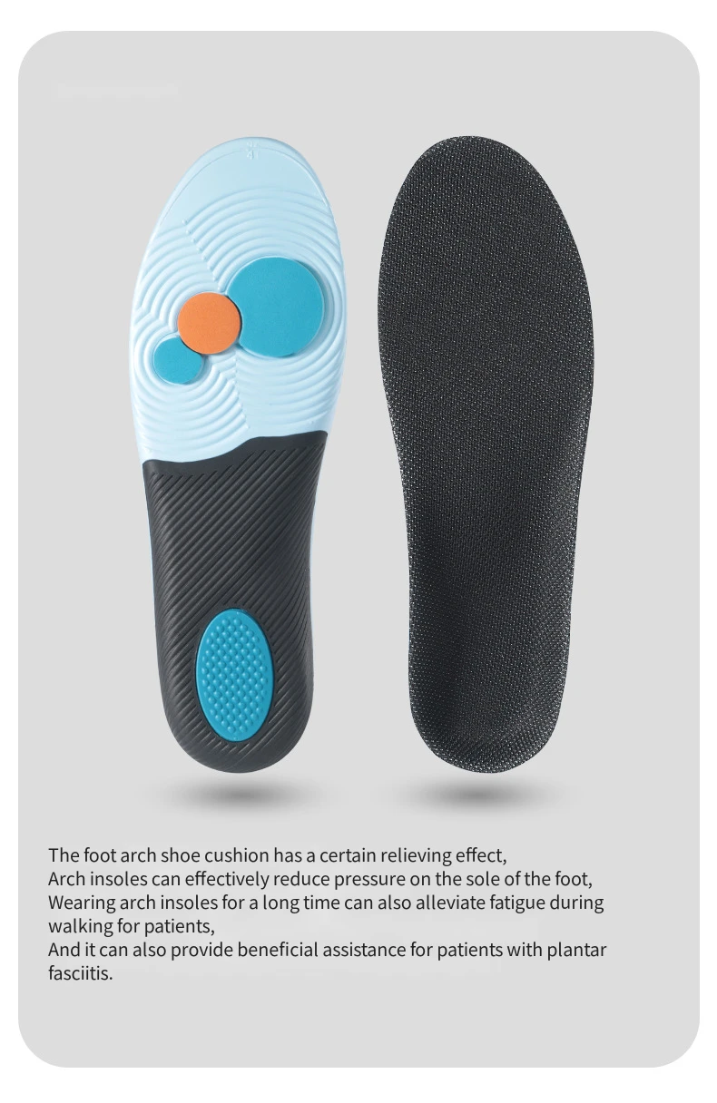 1 Paar orthopädische Pads, Sportschuhe, Einlegesohlen, Fußgewölbeunterstützung, Einlegesohle für Füße, Plantarfasziitis, Plattfuß, Stoßdämpfung, Schuhsohle – Detail 2