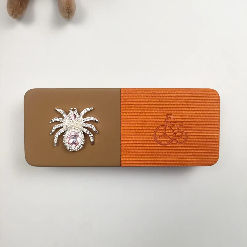 Simple Spider Pattern Glasses Case Durable Square Hard Shell Eyewear Case For Men Women Eyeglass Box Fashion Accessories Gift B2