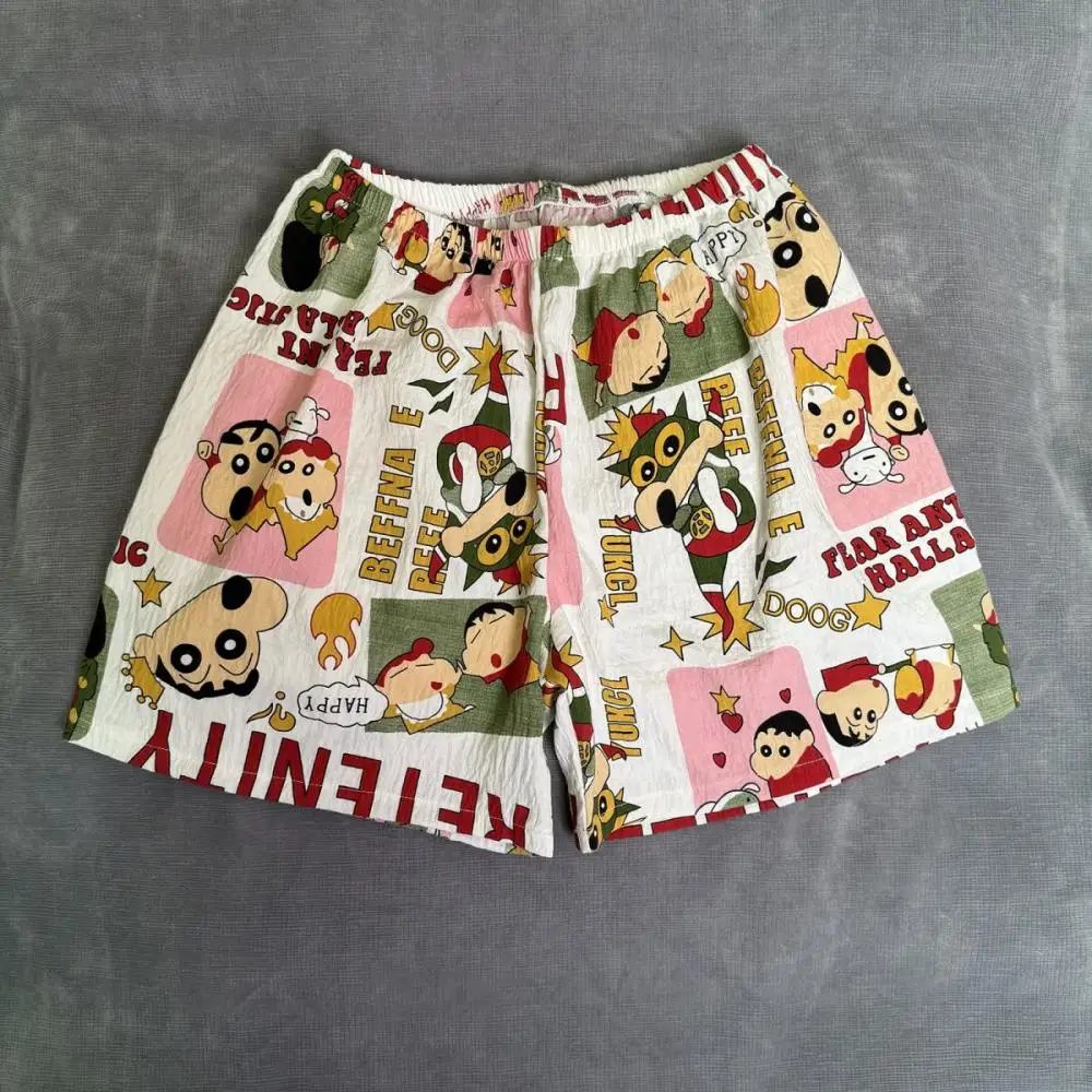 New Women's Shorts Crayon Shin-Chan Summer Clothesy 2K Girl Loose Casual Five-Inch Men's Sports Shorts Thin Versatile Home Pants