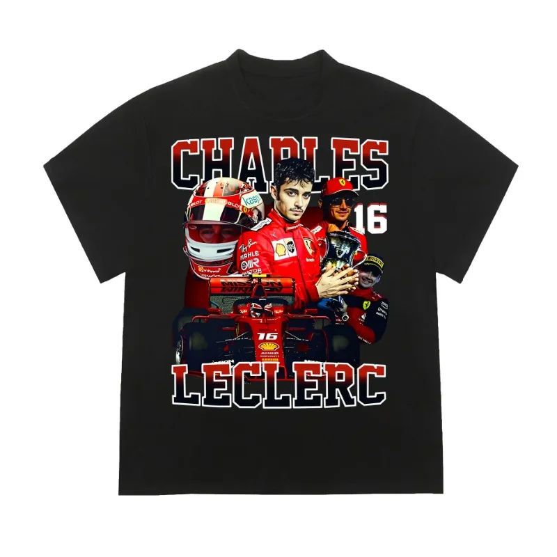 

2025 Summer F1 Motorsport Training T-shirt Y2Y Harajuku Suitable for Both Men and Women Camisetas Surf