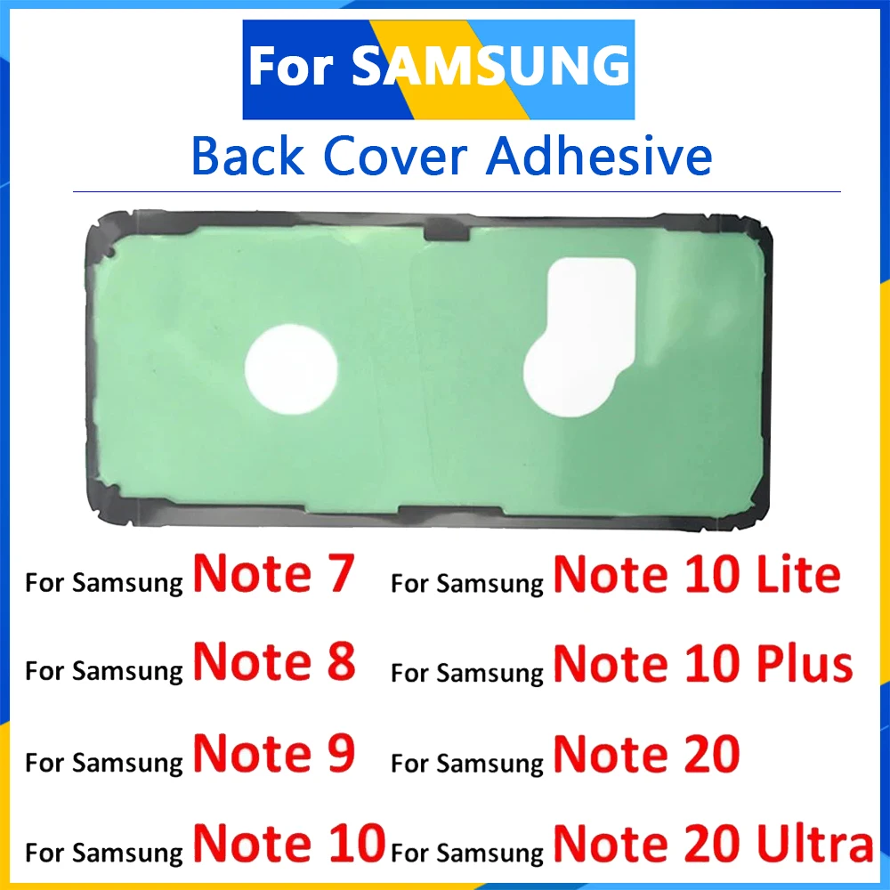 Waterproof Back Cover Sticker Back Battery Sticker Adhesive Glue For Samsung S9 S10 S20 Note 7 8 9 10 20 Plus Ultra Lite