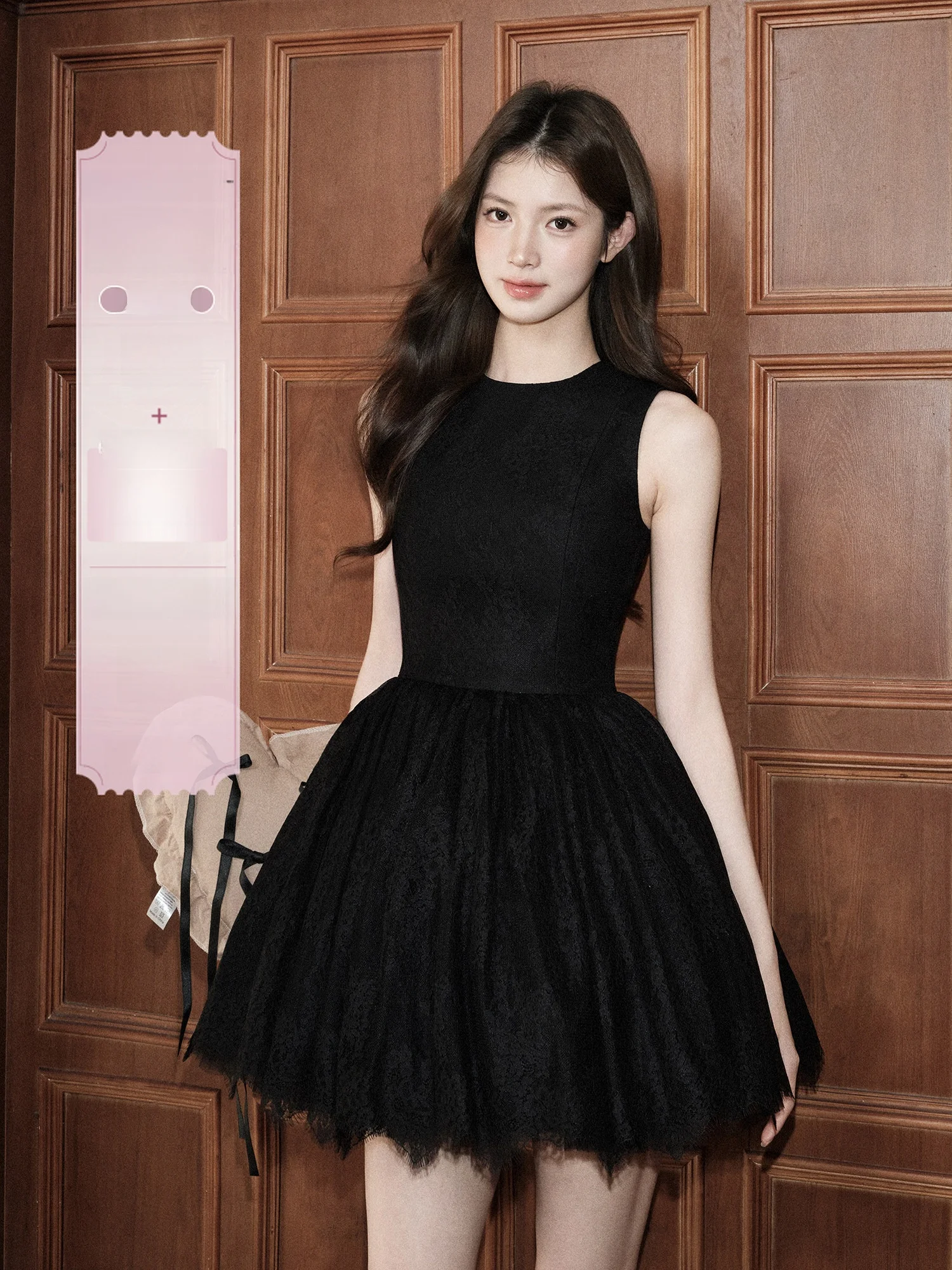 

ment Lace Puffy Svel round Ne Waist Cinched Dr Birthday Dr Women Casual Sle Polyester Fiber Non-Elastic