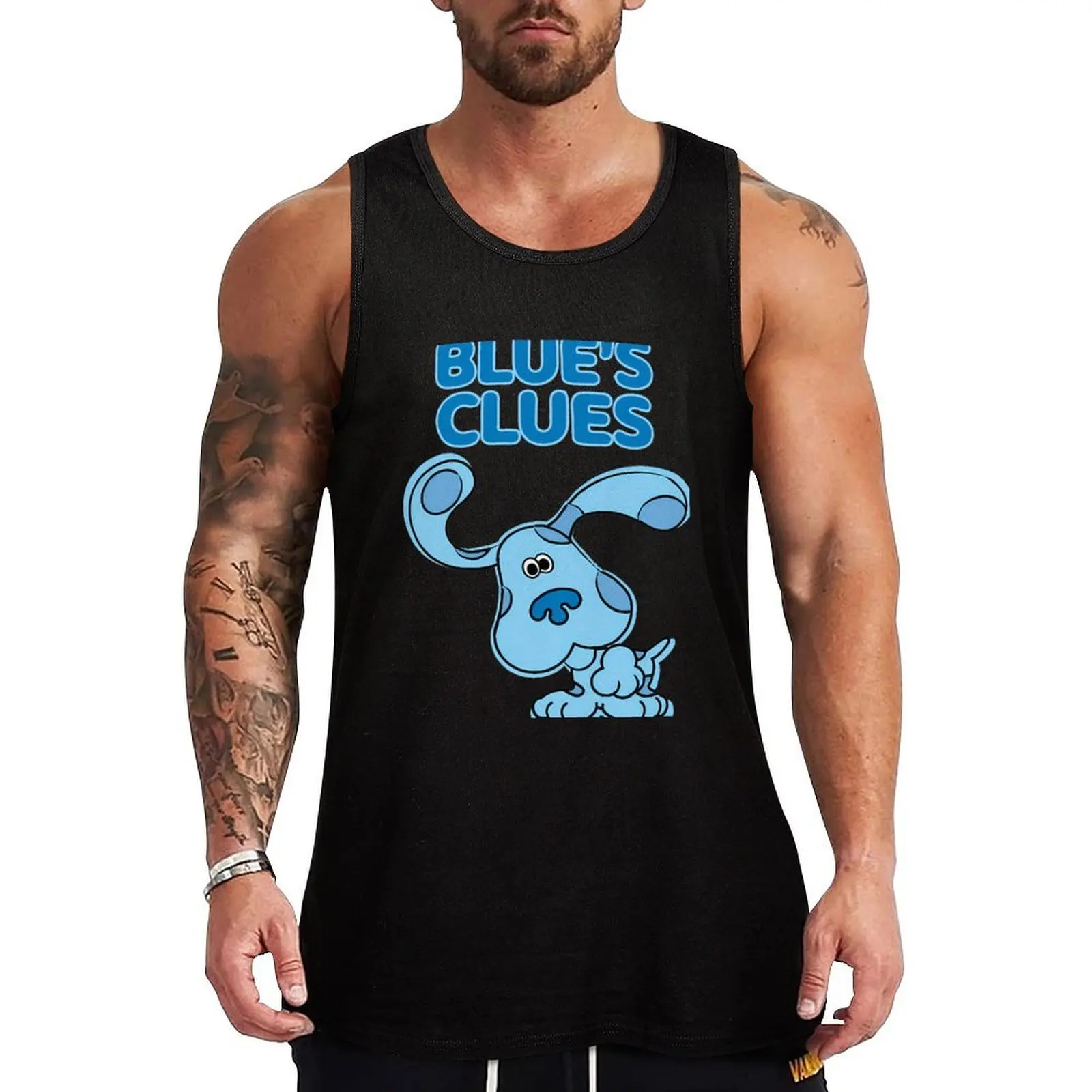 blues clues steve Tank Top Solid Basic Tank Top Confortable Respirant Sans manches