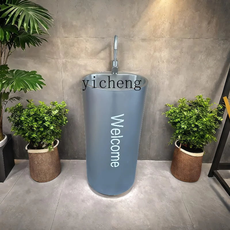 zz industrial wind washbasin round washbasin retro column commercial personalized washbasin pool