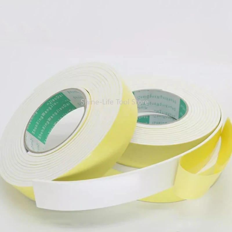 White EVA Foam Tape Single-Sided Adhesive Thick 2~10mm Window Door Insulation Shock Absorption Anti Collision Foam Tape