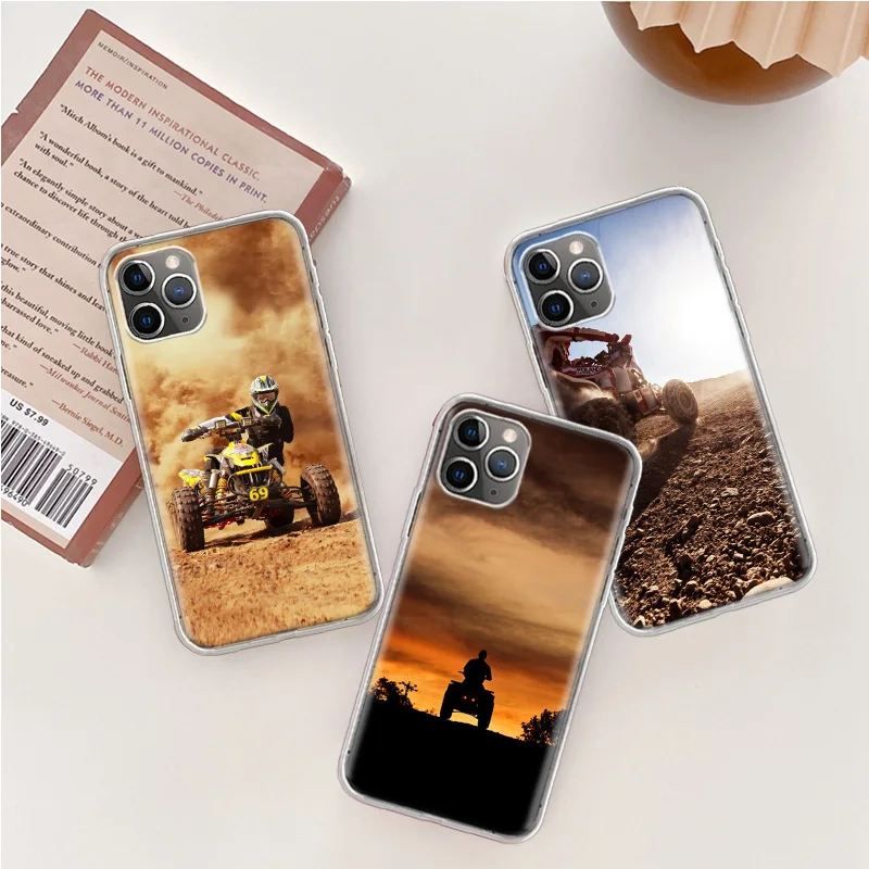 Four Wheeled Motorcycle off-Road Journey Phone Case For Iphone 14 13 15 16 Pro Max Plus Apple 11 12 Mini X XS Max XR Clear Cover