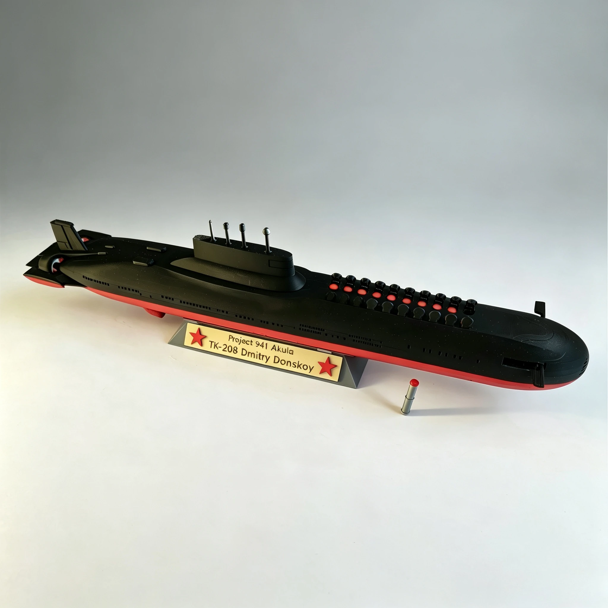 Cold War Giant 3D-Printed Typhoon-Class Submarine Model, Desk Display & Collector's Item for Enthusiasts
