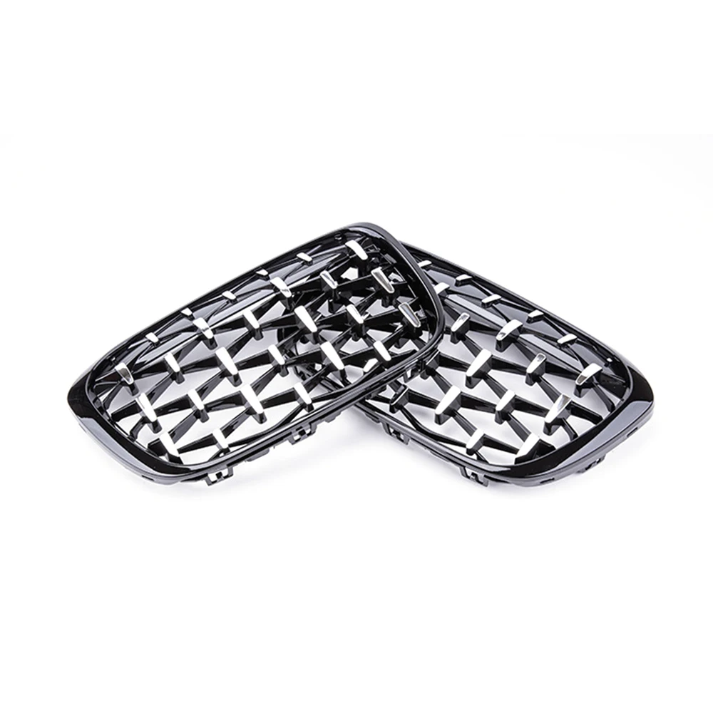 

A Pair Diamond Grille Front Bumper Kidney Grill Grilles For BMW X1 F48 F49 2014-2019 Car Styling Auto Accessories