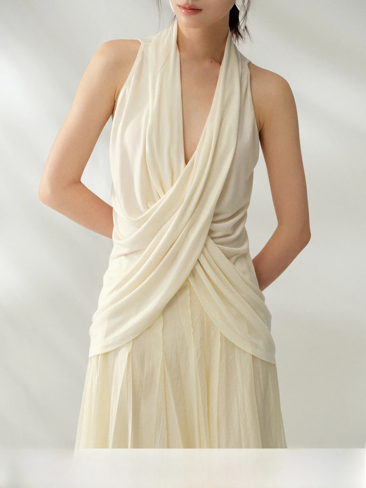 

Мягкий вязаный жилет MurmurMi с украшением на бретельках, женский свободный топ, микроэластичный дышащий топ