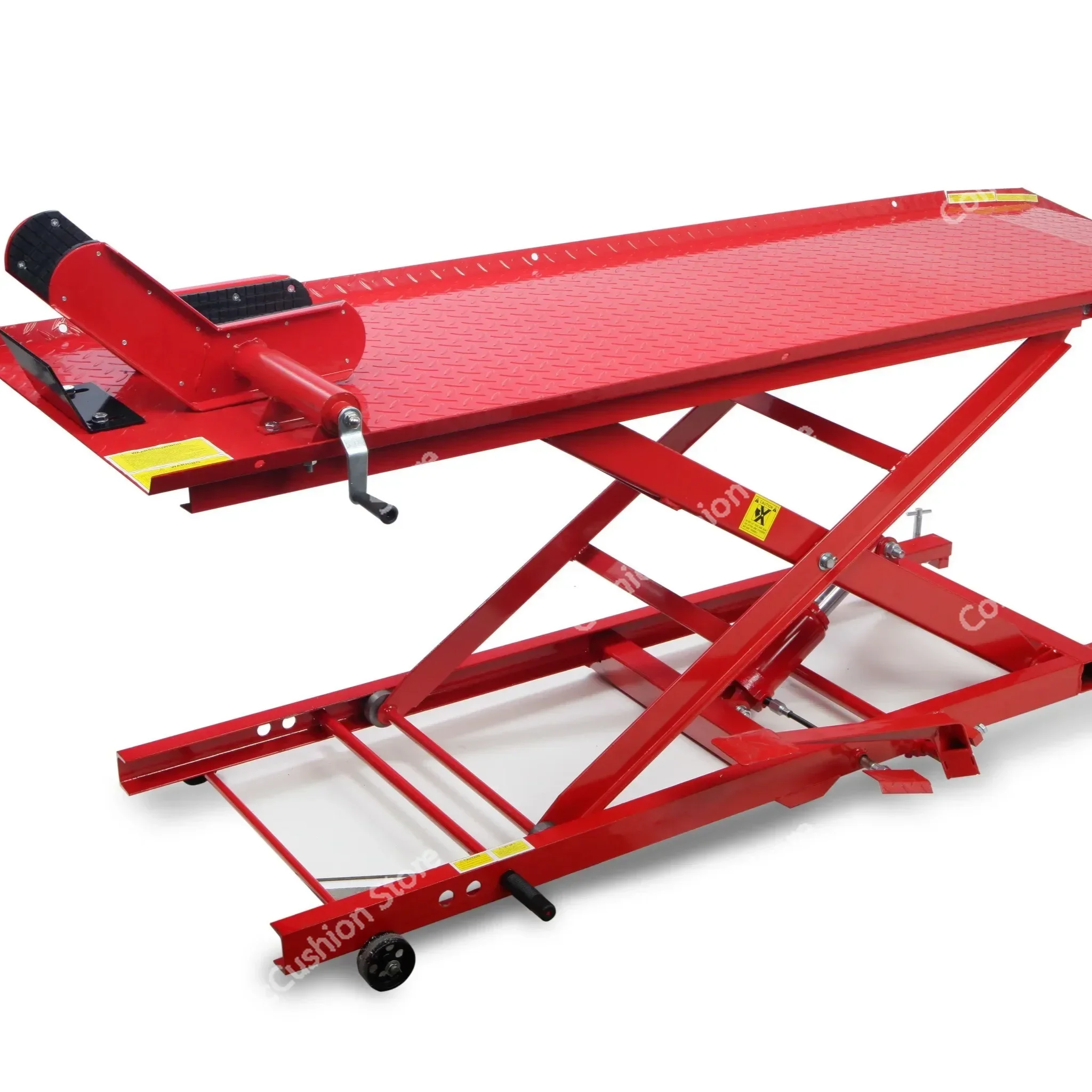 OEM Manufacturer 1000LB Pneumatic Motorcycle Lift 450KG Hydraulic  Scissor Lifter Steel Air Repair Lifting Table