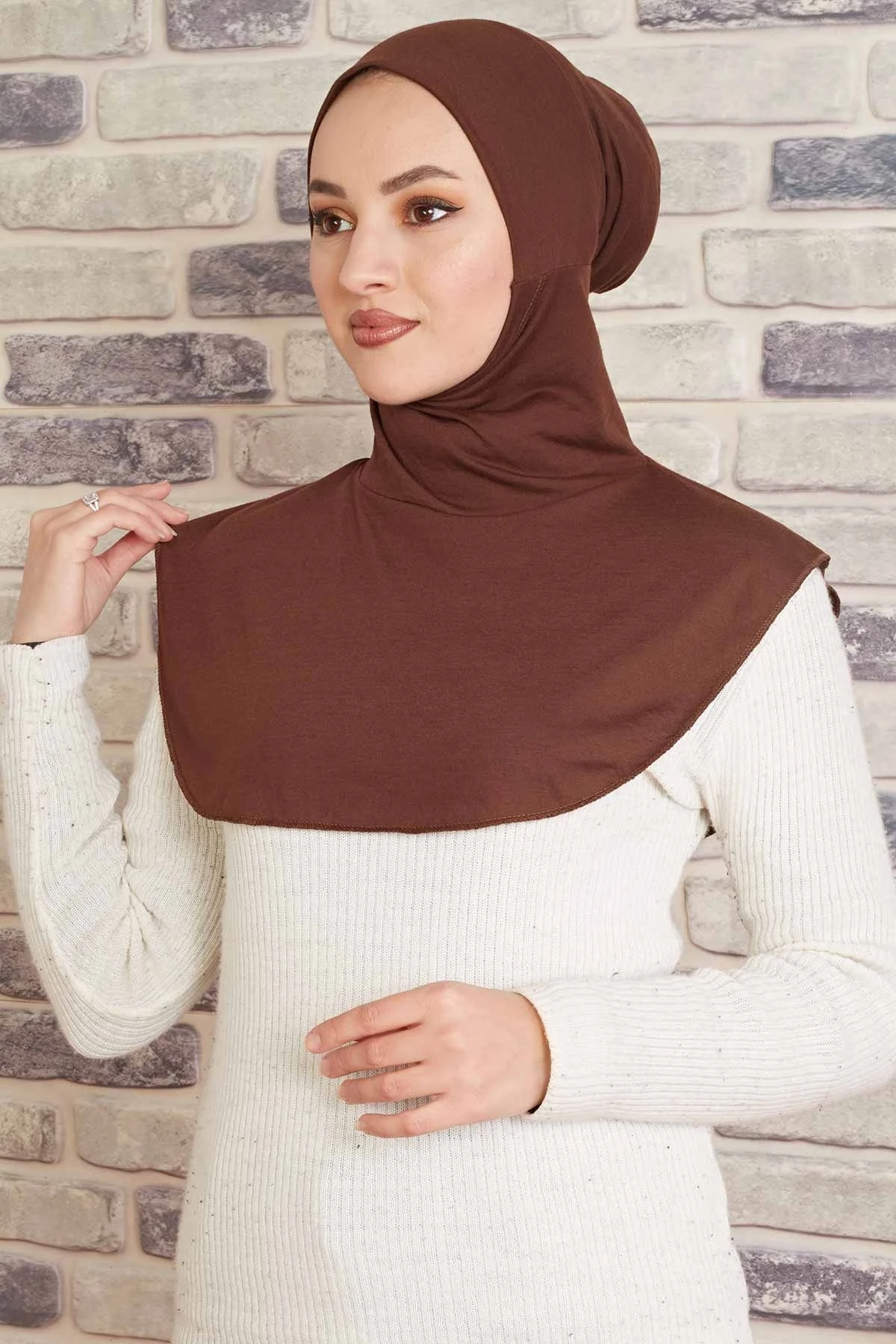 Instant Hijab Bathing Cap-Coffee Winter Autumn 2021 Muslim Women Hijab headscarf Islamic Turkey