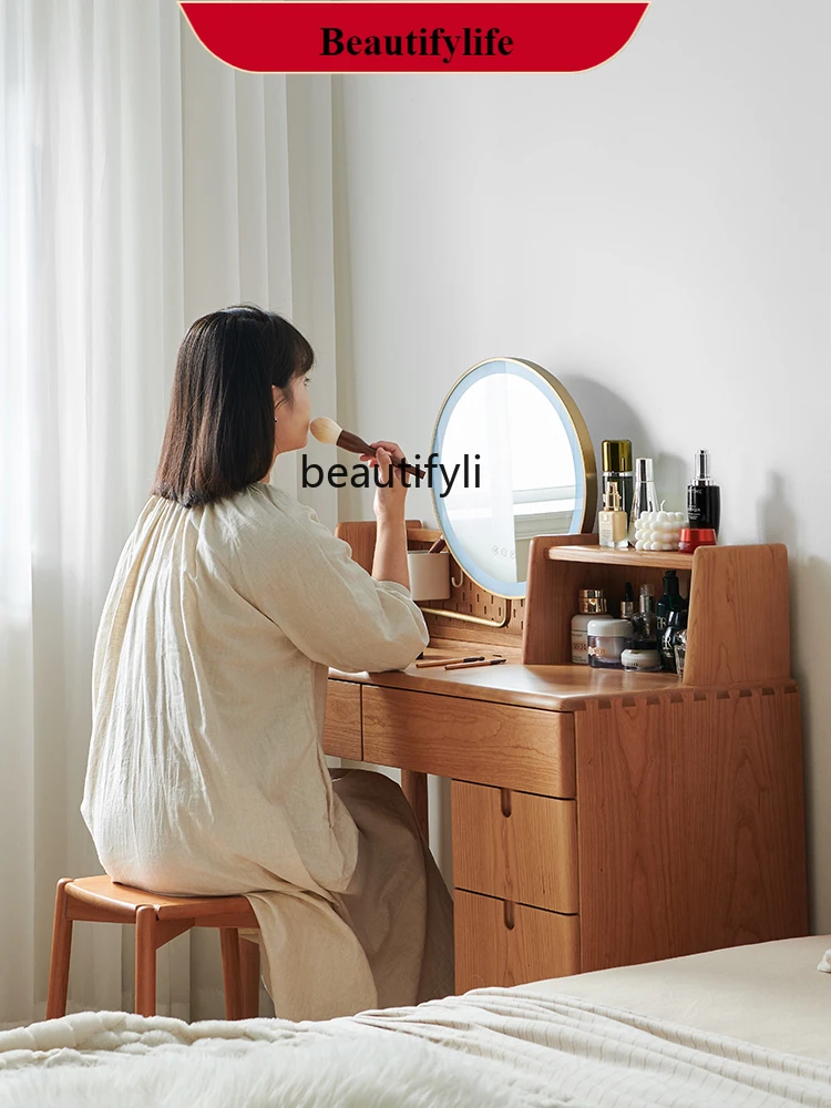 

G1218 Dresser, Nordic solid wood cosmetic table, cosmetic storage bedside table