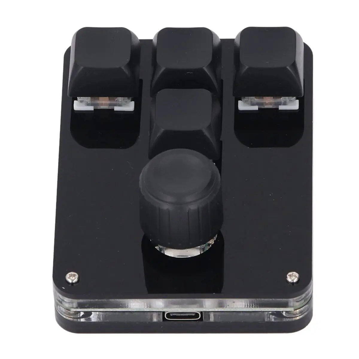 4 Key 1 Knob Keyboard Customizable Programmable Macro USB Mini Keyboard Acrylic TYPE C Connection with RGB Light