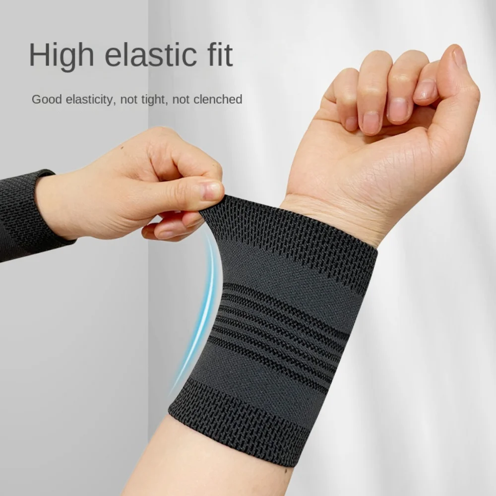 Polyurethane Fibre Sports Wrist Guard Breathable Sweat Band Towel Elastic Sport Wristband Elastic Thin Compression Wrist Brace