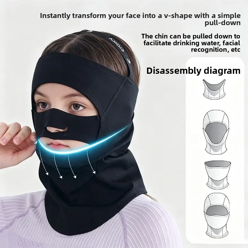 Velvet Scarf Thermal Mask Autumn Winter Ski Headgear Warm Neck Protection for Bicycle Riding Outdoor Sports Cold Antifreeze Face
