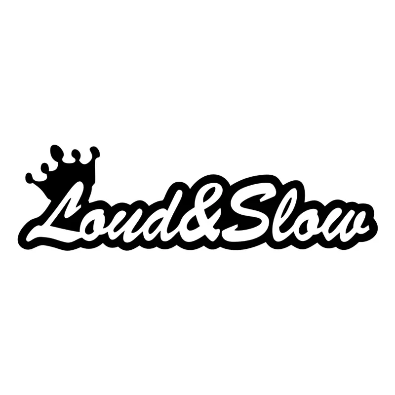 S52826# Load & Slow Crown Car Stickers Vinyl Decal Motorcycle Decorative Accessories Creative Waterproof Decor