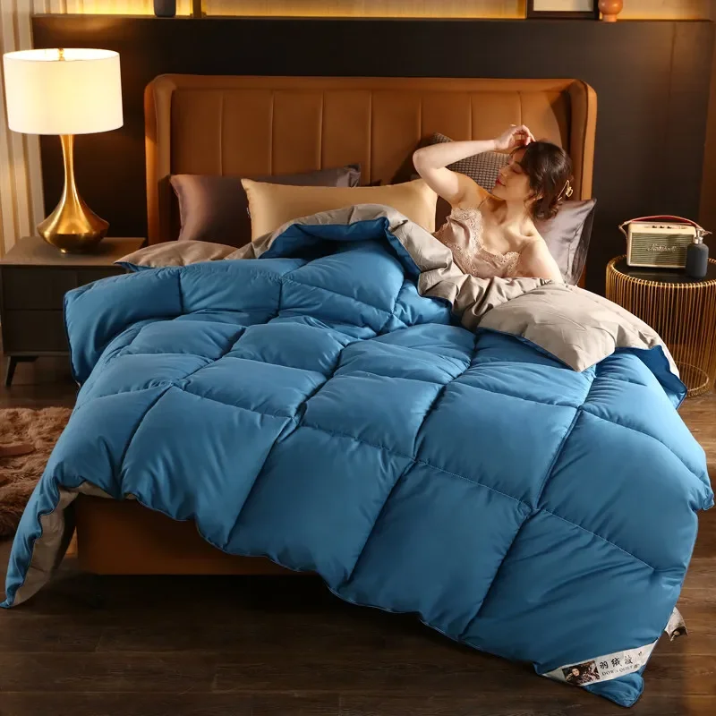 Skin-friendly Breathable Soft Goose Down Comforters Thickened Winter No Down Leakage Quilt Core Summer Air Conditioning Duvet