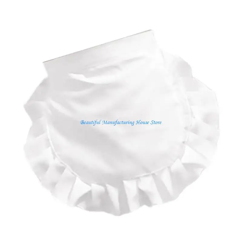 

E56A Maid Costume Apron Ruffled Waist Apron for Women Role Play Halloween Cosplay