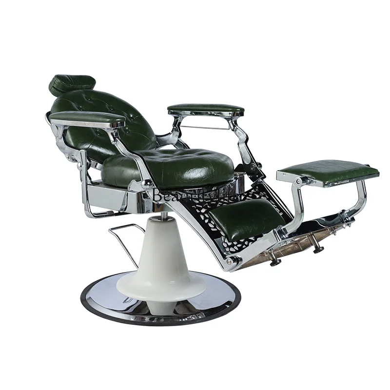 

High-End Hair Salon Men's Oil Head Chairs for Hair Salon Barber Shop Hair Cutting Can Be Put down Chair