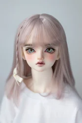 BJD/DD Doll Blue Pink Wig Girls Baby High Temperature Silk 1/3 1/4 1/6 Braids Long Straight Hair Wig Doll Accessories(no doll)