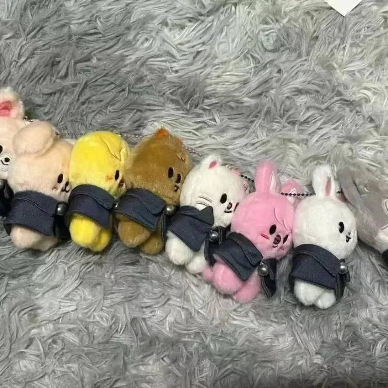 KPOP 10cm Wolf Mini Plush Doll Cartoon Stuffed Toy Kawaii Pocket Companion Plushie Backpack Pendant Birthday Gift for Fans
