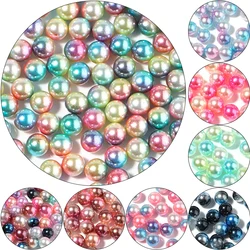 50-1000pcs/Lot 9 Colors No Hole Gradient Mermaid Imitation Pearls Beads Plastic Spacer Bead For DIY Jewelry Making Accessories