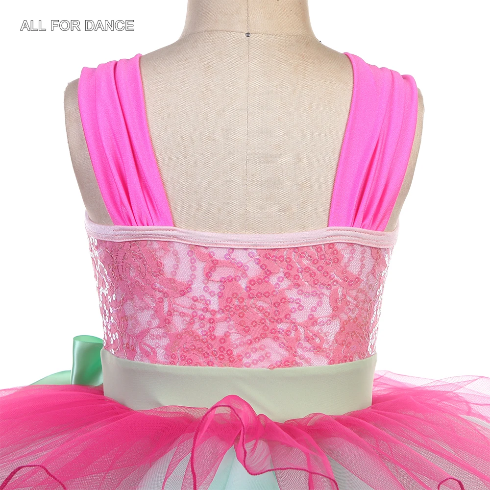 24020 crianças trajes de balé meninas rosa quente lantejoulas elastano collant vestidos criança bailarina ballet tutu