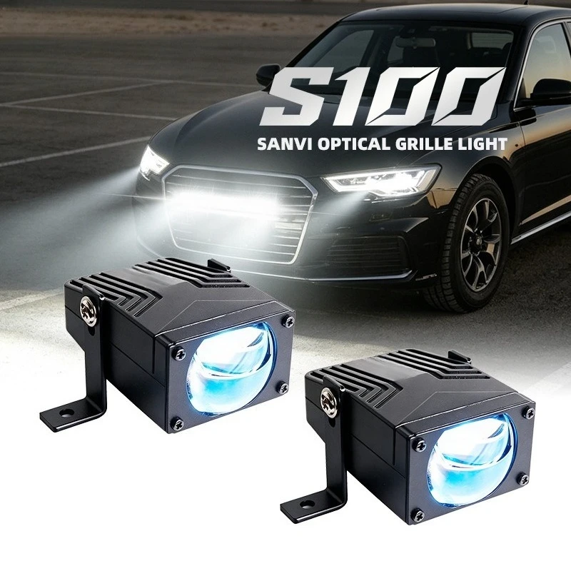 S100 Optical Grille Running Light 86W 12V LED Single Direct Spotlight High Power Waterproof Ultra Super Bright Offroad Lamp