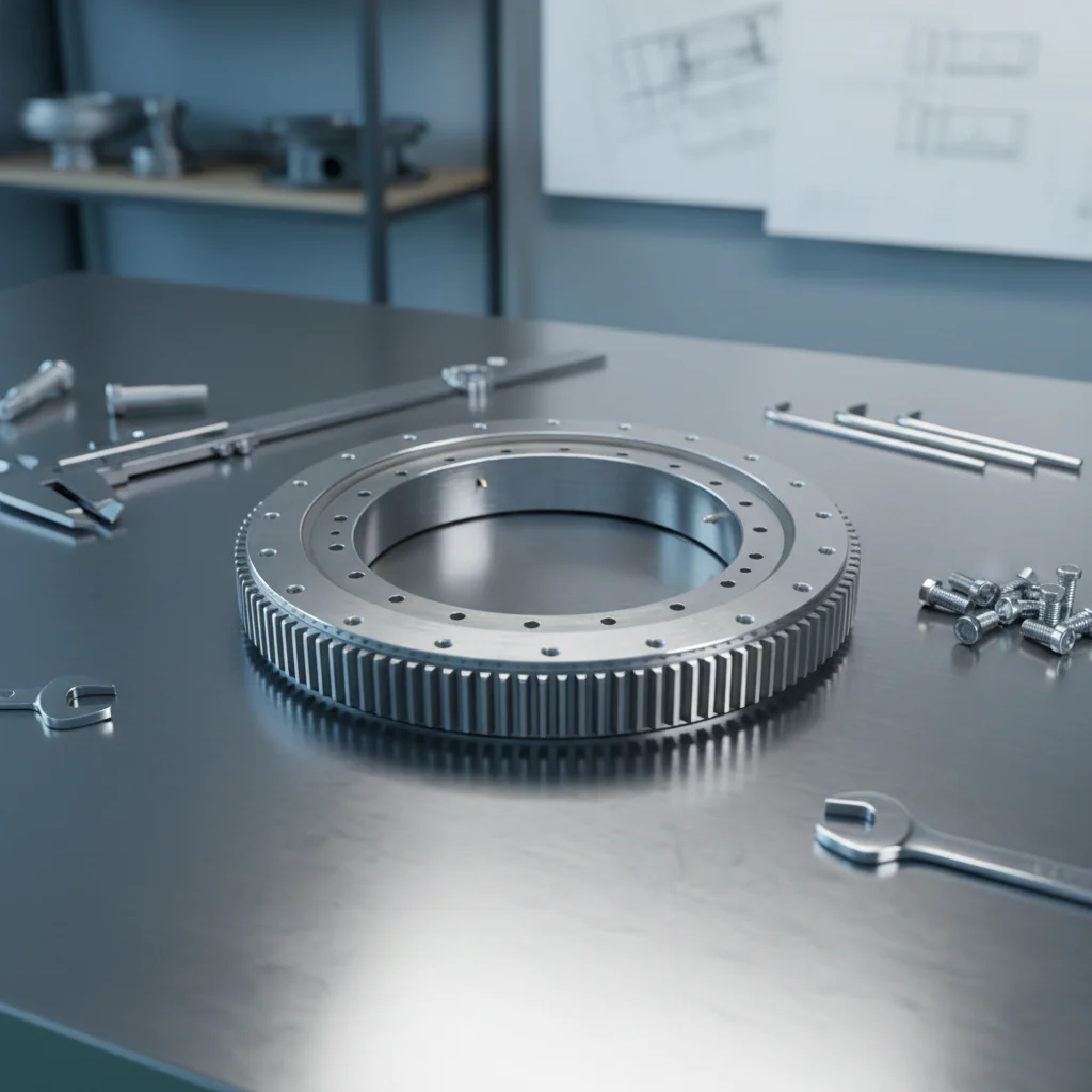 011.30.500 Slewing Bearing Sealed External Gear Single Row Four Point Contact Ball Type Alloy Steel For Construction Machinery